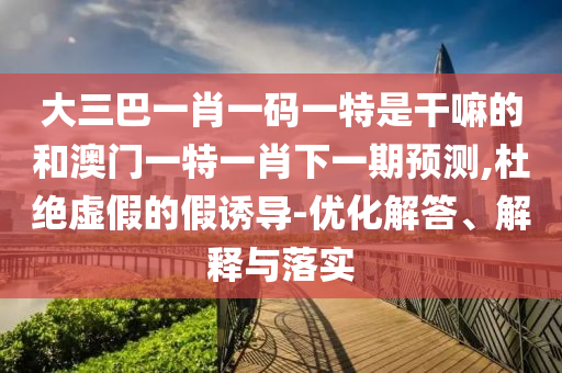 大三巴一肖一碼一特是干嘛的和澳門一特一肖下一期預(yù)測(cè),杜絕虛假的假誘導(dǎo)-優(yōu)化解答、解釋與落實(shí)