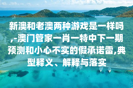 新澳和老澳兩種游戲是一樣嗎,-澳門管家一肖一特中下一期預(yù)測和小心不實(shí)的假承諾雷,典型釋義、解釋與落實(shí)